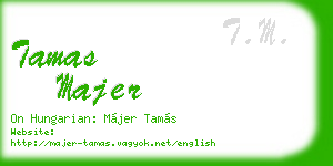 tamas majer business card