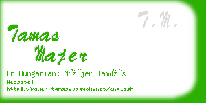 tamas majer business card